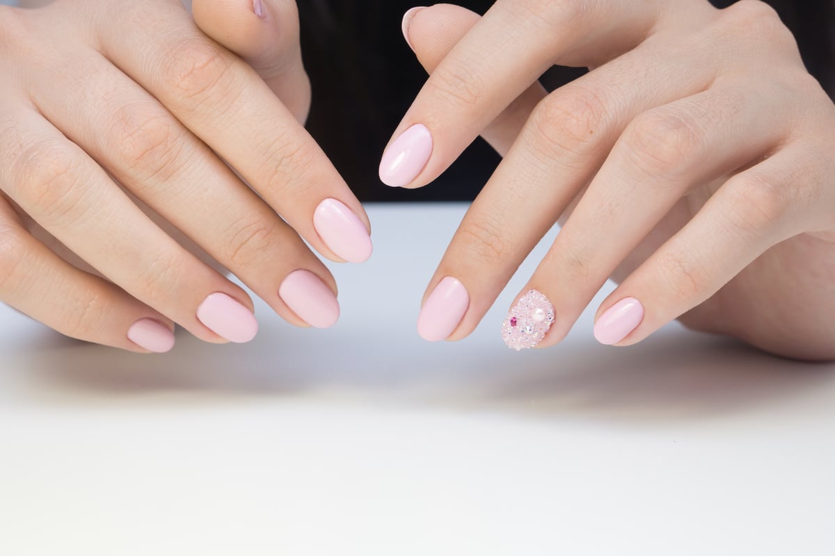 Beautiful manicure and nail art. Natural nails and gel polish.